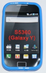 Силиконов гръб ТПУ за Samsung S5360 Galaxy Y Син
