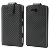 Калъф тип тефтер Carbon за Nokia Lumia 820