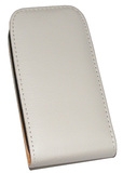 Кожен калъф Flip за HTC One V T320e Бял