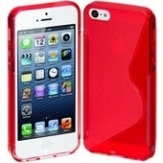 Силиконов гръб ТПУ S-Line за Apple iPhone 5/5S Червен