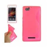 Силиконов гръб ТПУ S-Line за Sony Xperia M Розов