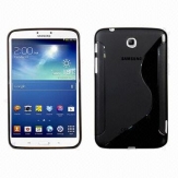 Силиконов гръб ТПУ S-Line за Samsung P3200 Galaxy Tab 3 7.0 Черен