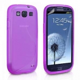 Силиконов гръб ТПУ S-Line за Samsung i9300 Galaxy S3 Лилав