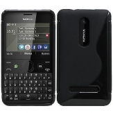 Силиконов гръб ТПУ S-Line за Nokia Asha 210 Черен