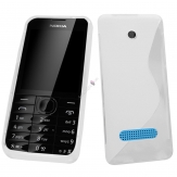 Силиконов гръб ТПУ S-Line за Nokia Asha 206 Бял