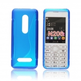 Силиконов гръб ТПУ S-Line за Nokia Asha 206 Син