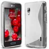 Силиконов гръб ТПУ S-Line за LG Optimus L5 2 E460 Бял
