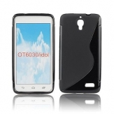 Силиконов гръб S-Line за Alcatel One Touch Idol Черен