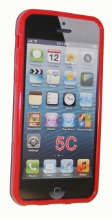 Силиконов гръб ТПУ за Apple iPhone 5C Червен