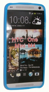 Силиконов гръб ТПУ за HTC One Mini M4 Син