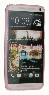 Силиконов гръб ТПУ за HTC One Mini M4 Розов