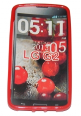 Силиконов гръб ТПУ за LG G2 D802 Червен