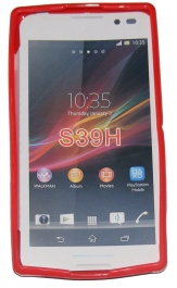 Силиконов гръб ТПУ за Sony Xperia C S39H Червен