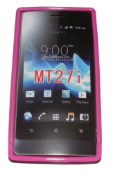 Силиконов гръб ТПУ за Sony Xperia sola MT27i Розов
