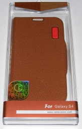Кожен калъф Rada за Samsung i9500 Galaxy S4 Кафяв