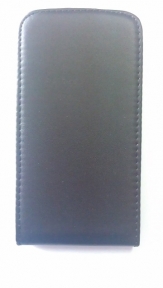 Кожен калъф Flip за Alcatel One Touch Idol Черен