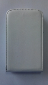 Кожен калъф Flip за Alcatel One Touch Pop C1 Бял