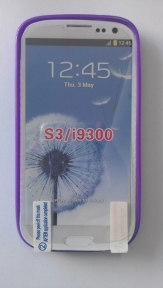 Твърд гръб за Samsung i9300 Galaxy S3 + Протектор Лилав