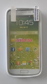 Твърд гръб за Samsung i9500 Galaxy S4 + Протектор Бял