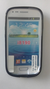 Твърд гръб за Samsung i8190 Galaxy S3 mini + Протектор Черен