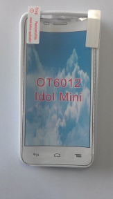 Твърд гръб за Alcatel One Touch Idol mini + Протектор Бял