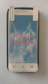 Твърд гръб за Alcatel One Touch Idol mini + Протектор Черен