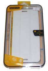 Baseus Folio Grace кожен калъф + стойка за HTC One Max T6 Бял