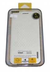 Baseus brocate кожен калъф + стойка за HTC Desire 816 Бял