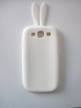 Силиконов калъф с уши за Samsung i9300 Galaxy S3 Бял