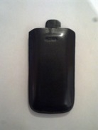 Черен калъф за Nokia N97 mini от естествена кожа