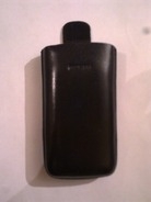 Черен калъф за Nokia 6700 Slide естествена кожа