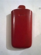 Червен калъф за Nokia 5800 от естествена кожа