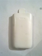 Бял калъф за Nokia 5800 от естествена кожа