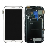 Дисплей + тъч + Рамка за Samsung N7100 Galaxy Note 2 Бял