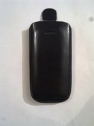 Черен калъф за Nokia C7 от естествена кожа