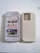 Бял силиконов твърд гръб за Nokia N97 Mini