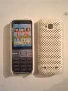 Бял силиконов твърд гръб за Nokia C5