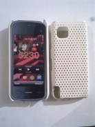 Бял силиконов твърд гръб за Nokia 5230