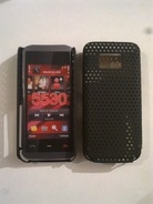 Черен силиконов твърд гръб за Nokia 5530