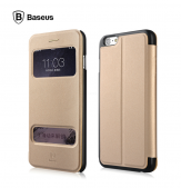 Baseus Mile кожен калъф тип тефтер за Apple iPhone 6 Gold