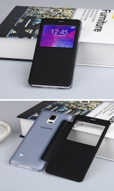 Baseus Primary кожен калъф тип тефтер за Samsung N910 Galaxy Note 4 Черен
