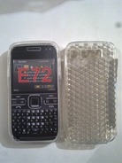 Бял силиконов гръб за Nokia E72