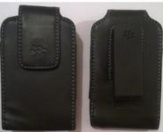 Черен кожен калъф за BlackBerry 9700