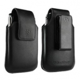 Черен кожен калъф за BlackBerry 9500
