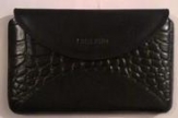 Черен калъф за Samsung Galaxy Tab от естествена кожа