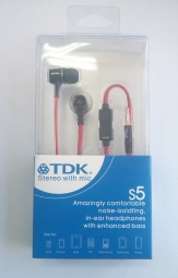 TDK S5 слушалки Червени