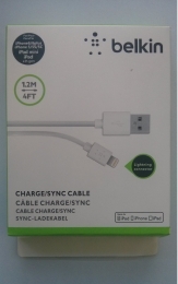Belkin Lightning to USB Cable - USB кабел за iPhone 5, iPhone 5S, iPhone 5C, iPhone 6, iPhone 6 Plus, iPod Touch 5, iPod Nano 7, iPad 4 и iPad Mini, iPad mini 2, iPad mini 3