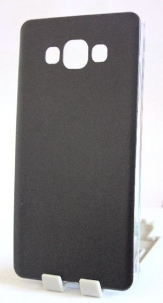 Силиконов гръб с кожа за Samsung i9500/i9505 Galaxy S4 Черен