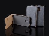 Кожен калъф Flip за HTC One M9 Графит