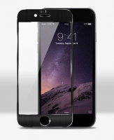 Стъклен алуминиев протектор за Apple iPhone 6 Черен
